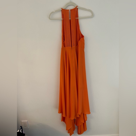 Halston Heritage Orange Dress, Size 0 - Picture 8 of 9